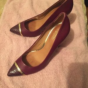 Coach Burgundy Heels